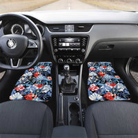 Hawaii Tropicana Blue Pattern Car Mats - Wonder Print Shop