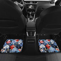 Hawaii Tropicana Blue Pattern Car Mats - Wonder Print Shop