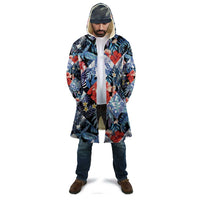 Hawaii Tropicana Blue Pattern Cloak - Wonder Print Shop