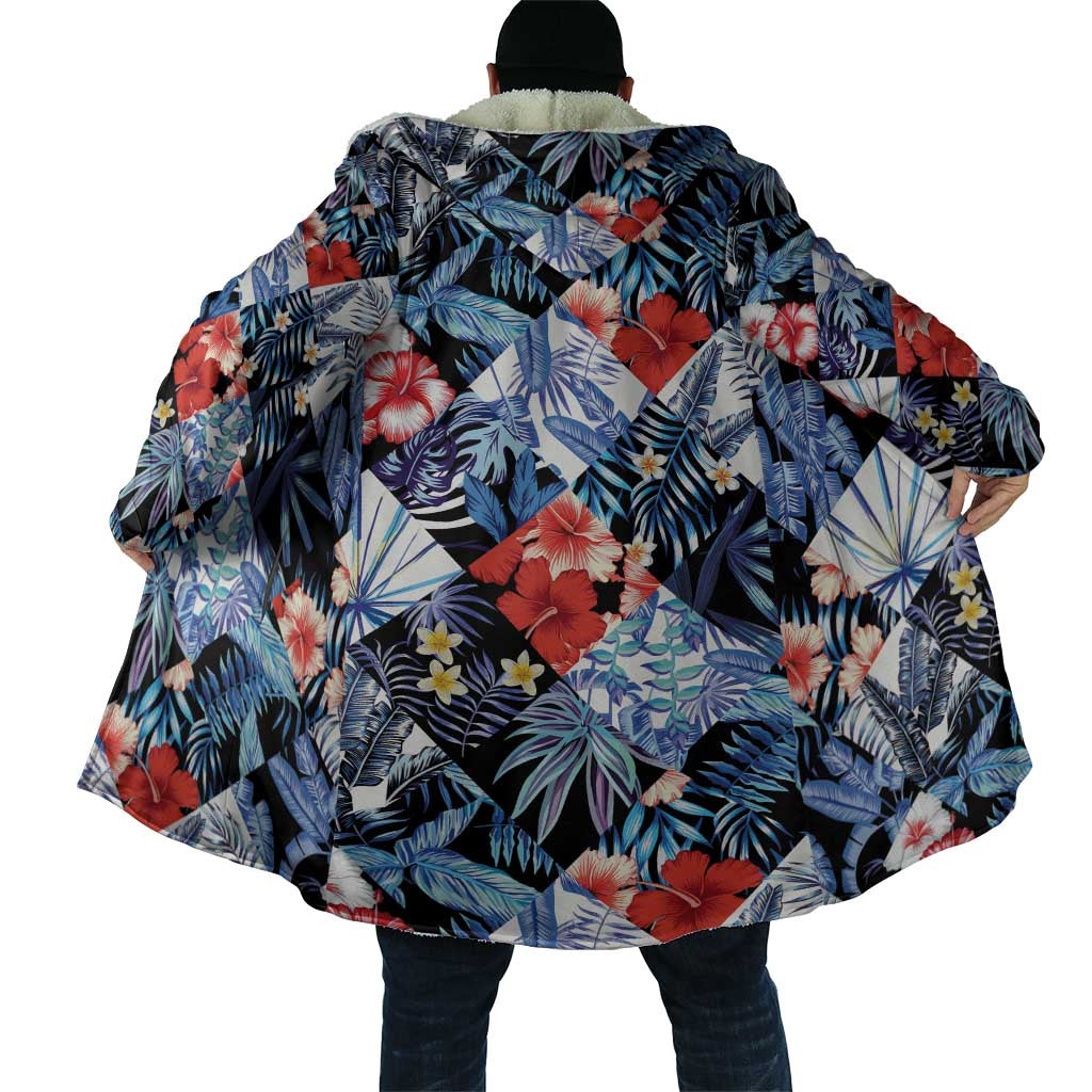 Hawaii Tropicana Blue Pattern Cloak - Wonder Print Shop