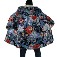 Hawaii Tropicana Blue Pattern Cloak - Wonder Print Shop