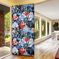 Hawaii Tropicana Blue Pattern Door Cover - Wonder Print Shop