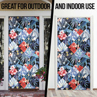 Hawaii Tropicana Blue Pattern Door Cover - Wonder Print Shop