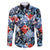 Hawaii Tropicana Blue Pattern Family Matching Off The Shoulder Long Sleeve Dress and Hawaiian Shirt - Wonder Print Shop