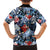 Hawaii Tropicana Blue Pattern Family Matching Off Shoulder Maxi Dress and Hawaiian Shirt - Wonder Print Shop