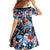 Hawaii Tropicana Blue Pattern Family Matching Off Shoulder Maxi Dress and Hawaiian Shirt - Wonder Print Shop