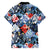 Hawaii Tropicana Blue Pattern Family Matching Off Shoulder Maxi Dress and Hawaiian Shirt - Wonder Print Shop