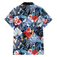 Hawaii Tropicana Blue Pattern Family Matching Puletasi and Hawaiian Shirt - Wonder Print Shop