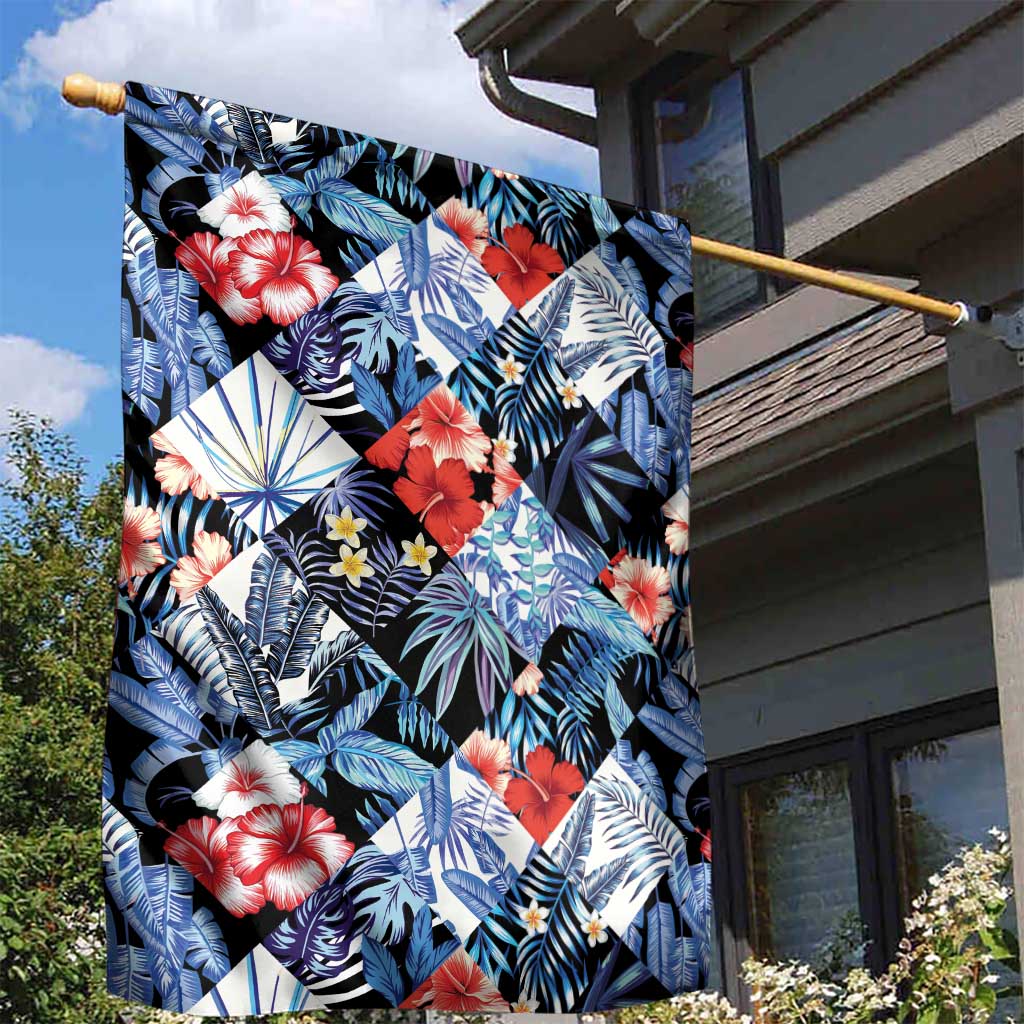 Hawaii Tropicana Blue Pattern Garden Flag - Wonder Print Shop