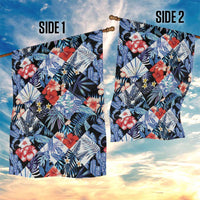 Hawaii Tropicana Blue Pattern Garden Flag - Wonder Print Shop