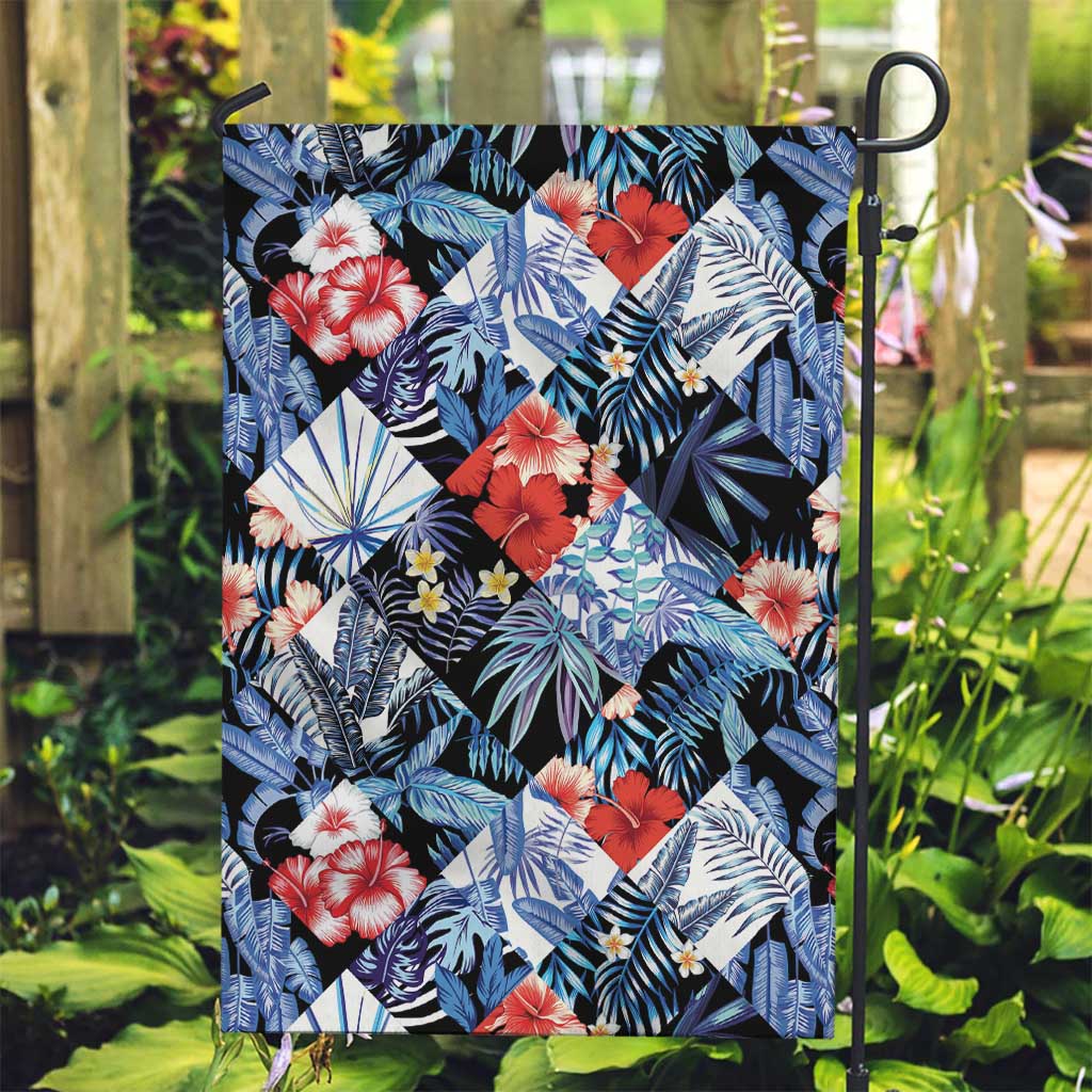 Hawaii Tropicana Blue Pattern Garden Flag - Wonder Print Shop