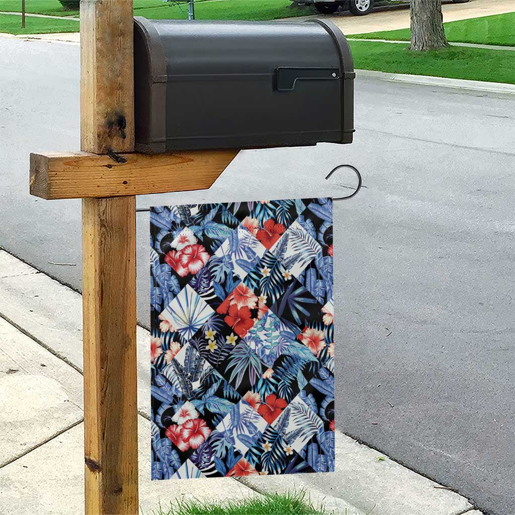 Hawaii Tropicana Blue Pattern Garden Flag - Wonder Print Shop