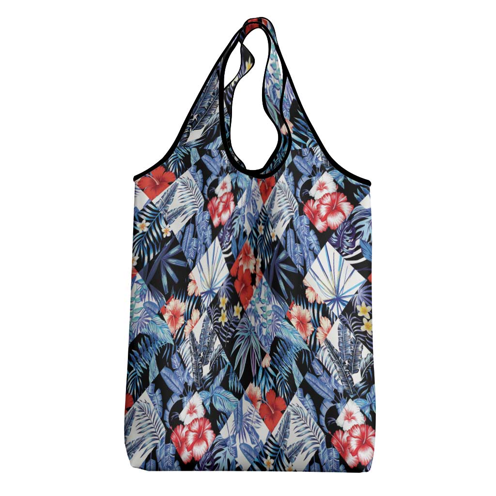 Hawaii Tropicana Blue Pattern Grocery Bag - Wonder Print Shop