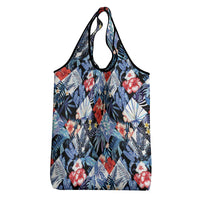 Hawaii Tropicana Blue Pattern Grocery Bag - Wonder Print Shop