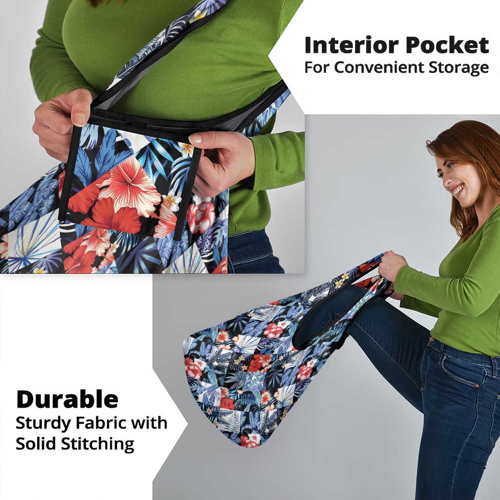 Hawaii Tropicana Blue Pattern Grocery Bag - Wonder Print Shop