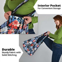 Hawaii Tropicana Blue Pattern Grocery Bag - Wonder Print Shop