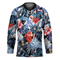 Hawaii Tropicana Blue Pattern Hockey Jersey - Wonder Print Shop