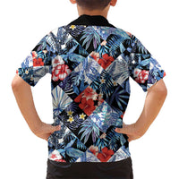 Hawaii Tropicana Blue Pattern Kid Hawaiian Shirt - Wonder Print Shop