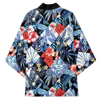 Hawaii Tropicana Blue Pattern Kimono - Wonder Print Shop