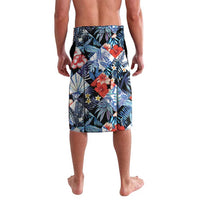 Hawaii Tropicana Blue Pattern Lavalava - Wonder Print Shop