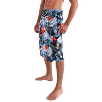 Hawaii Tropicana Blue Pattern Lavalava - Wonder Print Shop