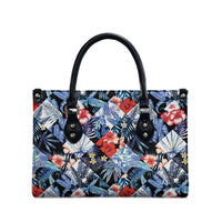Hawaii Tropicana Blue Pattern Leather Bag - Wonder Print Shop