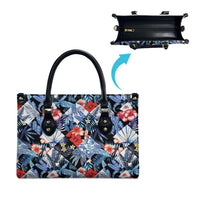 Hawaii Tropicana Blue Pattern Leather Bag - Wonder Print Shop
