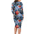 Hawaii Tropicana Blue Pattern Long Sleeve Bodycon Dress - Wonder Print Shop