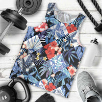 Hawaii Tropicana Blue Pattern Men Tank Top - Wonder Print Shop