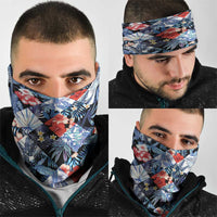 Hawaii Tropicana Blue Pattern Neck Gaiter - Wonder Print Shop