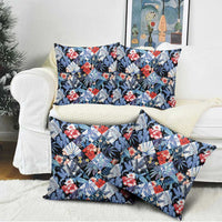 Hawaii Tropicana Blue Pattern Pillow Cover - Wonder Print Shop