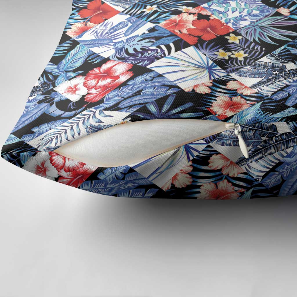 Hawaii Tropicana Blue Pattern Pillow Cover - Wonder Print Shop