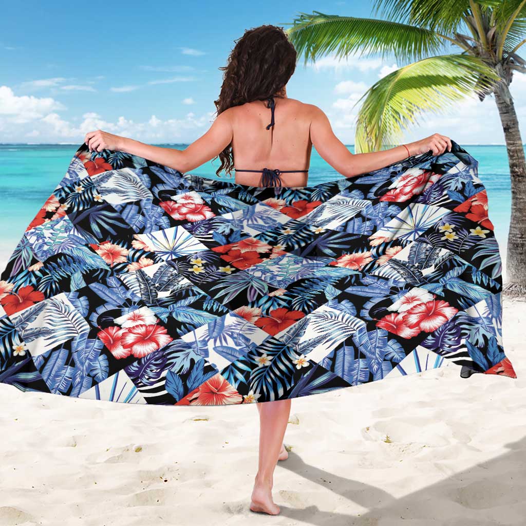 Hawaii Tropicana Blue Pattern Sarong - Wonder Print Shop