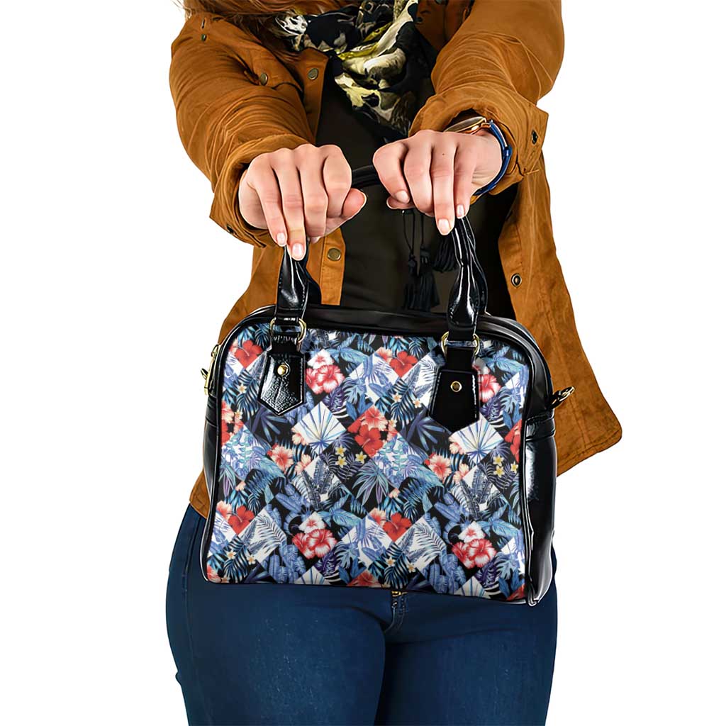 Hawaii Tropicana Blue Pattern Shoulder Handbag - Wonder Print Shop