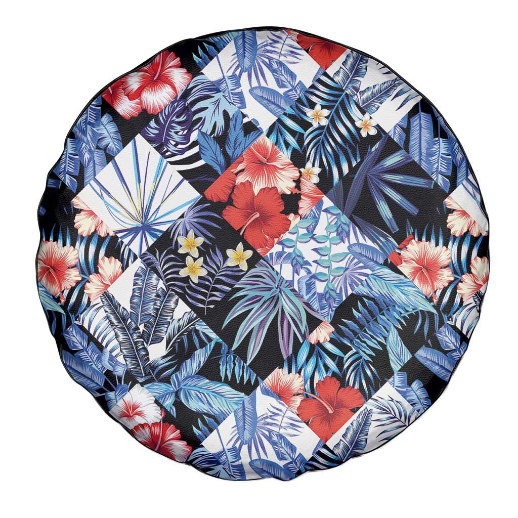 Hawaii Tropicana Blue Pattern Spare Tire Cover - Wonder Print Shop