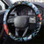 Hawaii Tropicana Blue Pattern Steering Wheel Cover - Wonder Print Shop