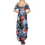 Hawaii Tropicana Blue Pattern Summer Maxi Dress - Wonder Print Shop