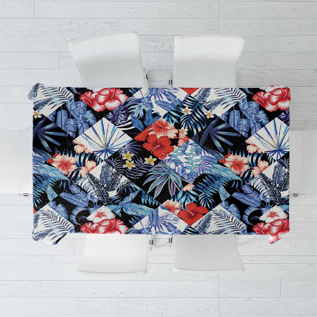 Hawaii Tropicana Blue Pattern Tablecloth - Wonder Print Shop