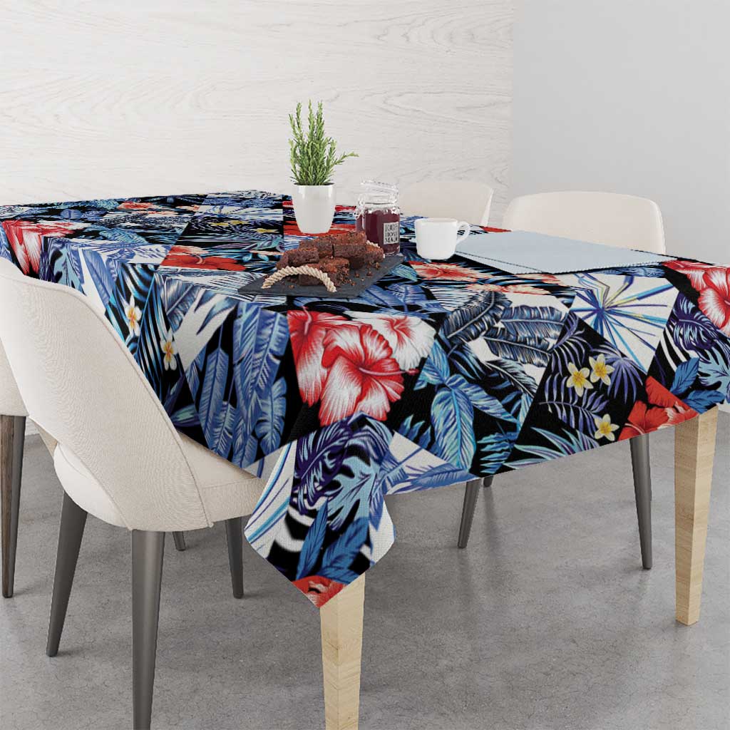 Hawaii Tropicana Blue Pattern Tablecloth - Wonder Print Shop