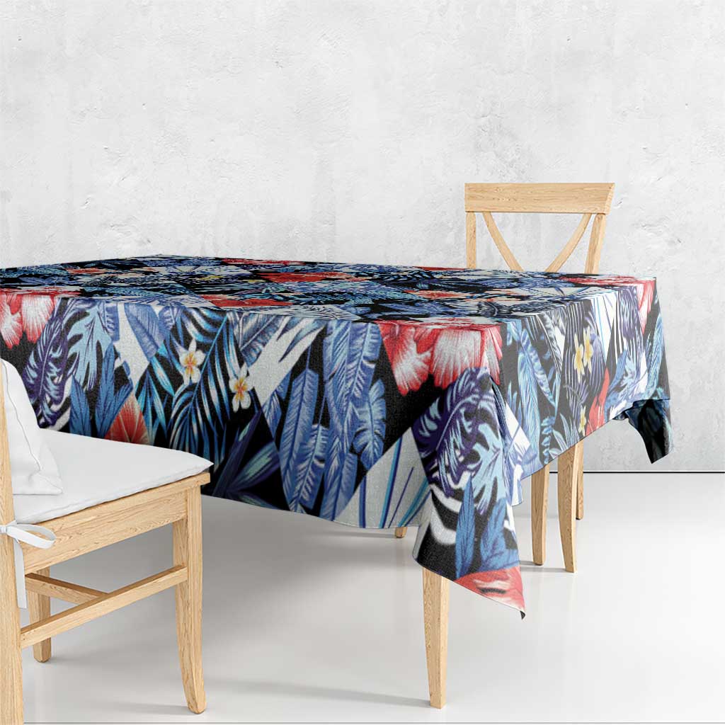 Hawaii Tropicana Blue Pattern Tablecloth - Wonder Print Shop