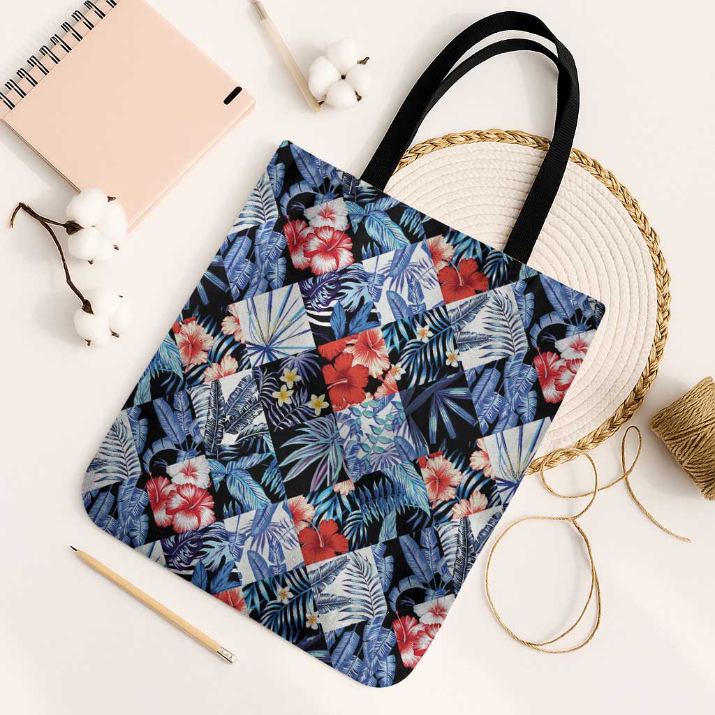 Hawaii Tropicana Blue Pattern Tote Bag - Wonder Print Shop