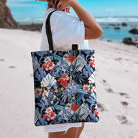 Hawaii Tropicana Blue Pattern Tote Bag - Wonder Print Shop