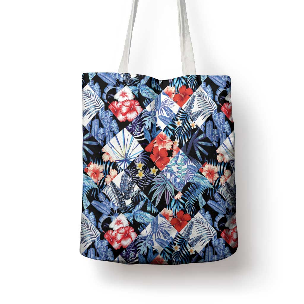 Hawaii Tropicana Blue Pattern Tote Bag - Wonder Print Shop