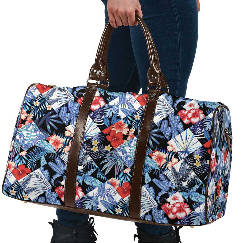Hawaii Tropicana Blue Pattern Travel Bag - Wonder Print Shop