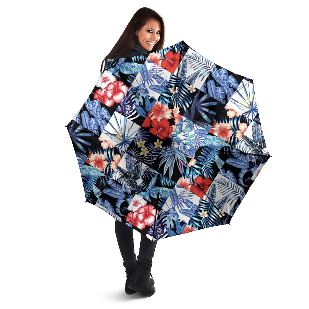 Hawaii Tropicana Blue Pattern Umbrella - Wonder Print Shop