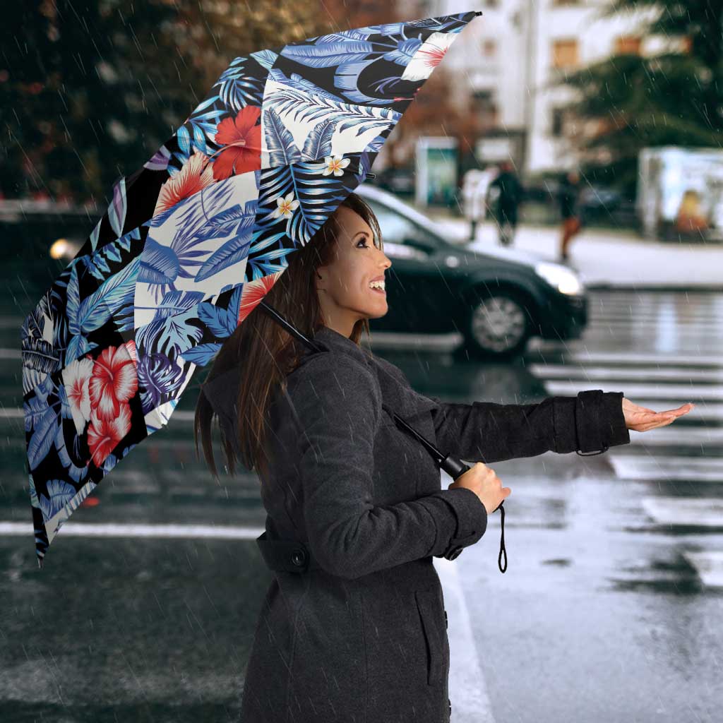 Hawaii Tropicana Blue Pattern Umbrella - Wonder Print Shop