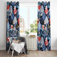 Hawaii Tropicana Blue Pattern Window Curtain - Wonder Print Shop