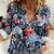 Hawaii Tropicana Blue Pattern Women Casual Shirt - Wonder Print Shop