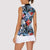 Hawaii Tropicana Blue Pattern Women Sleeveless Polo Shirt - Wonder Print Shop