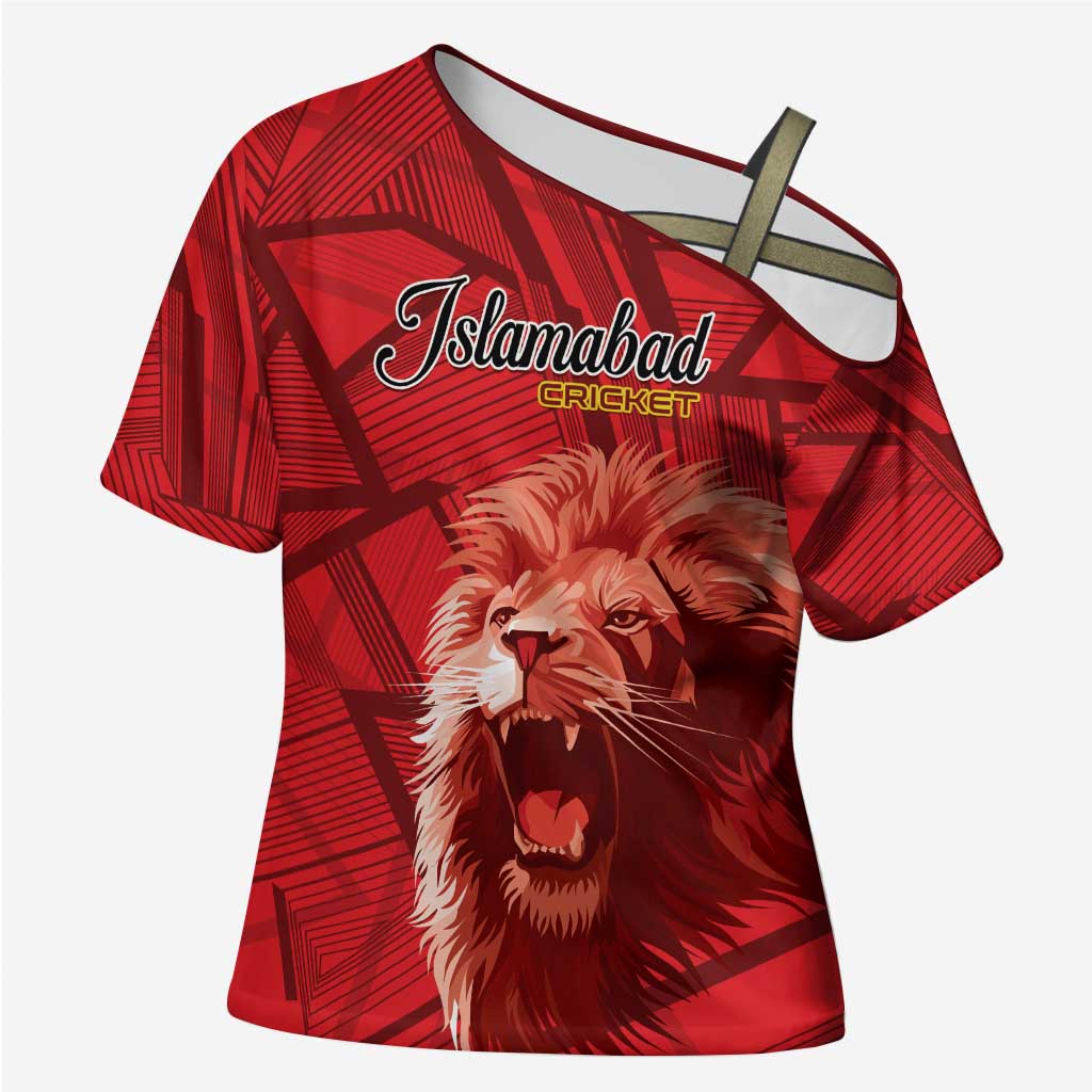 Custom Islamabad Cricket Cross Shoulder Shirt United We Win - Wonder Print Shop